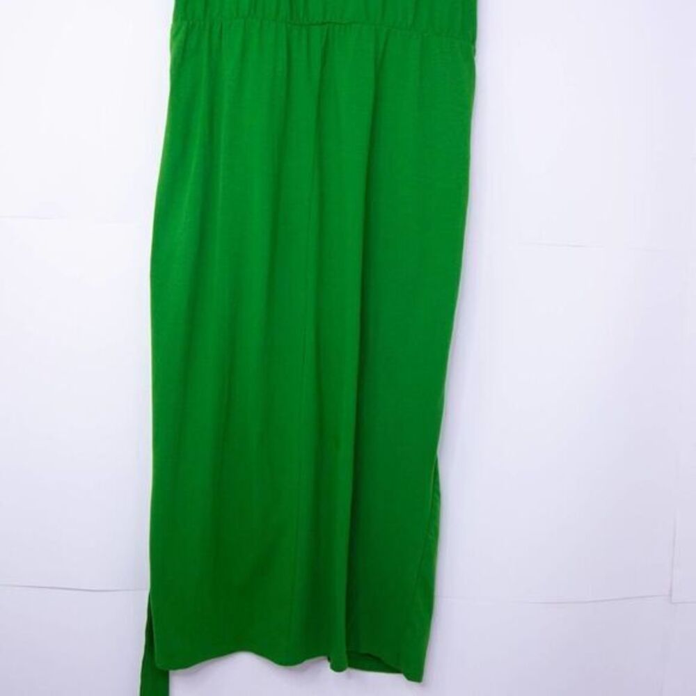 NEW Eloquii green cotton knit Wrap‎ Skirt tie waist midi Dress, 16 - Picture 9 of 16